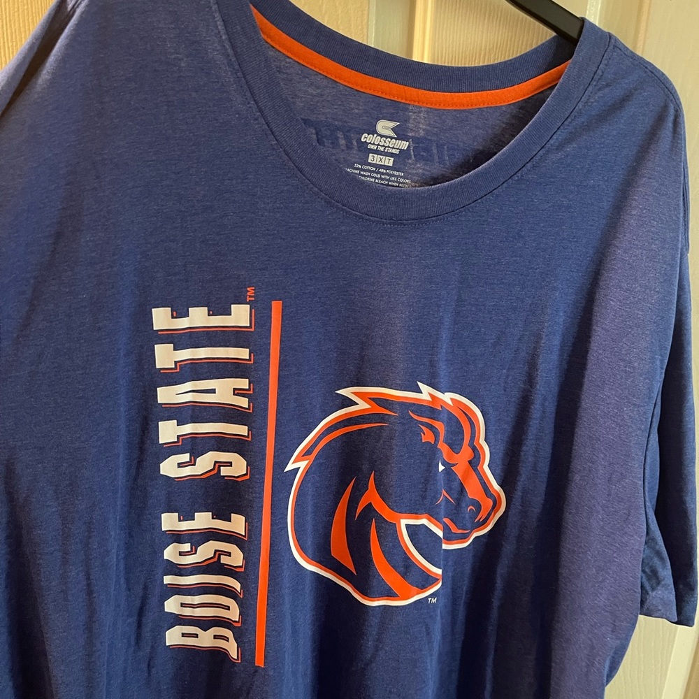 Big and Tall Boise State Blue and Orange Tee